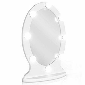 Beautiful lighted white vanity makeup mirror